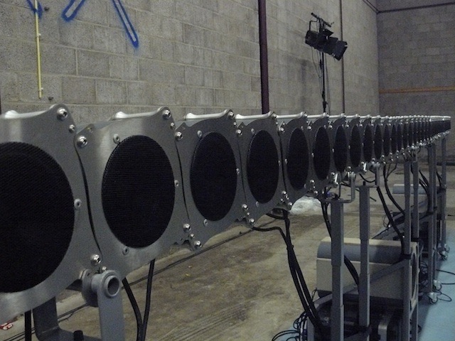 Wave Field Synthesis loudspeakers. premiere in Den Bosch, 2008
